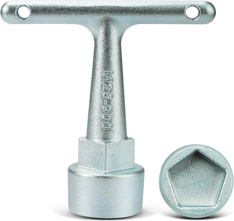 VIDABTE Water Meter Wrench for Pentagon Socket, Curb Stop Wrench, Water Valve Shut Off Tool for Penta Socket, Pentagon Curb Box Key - Image 1